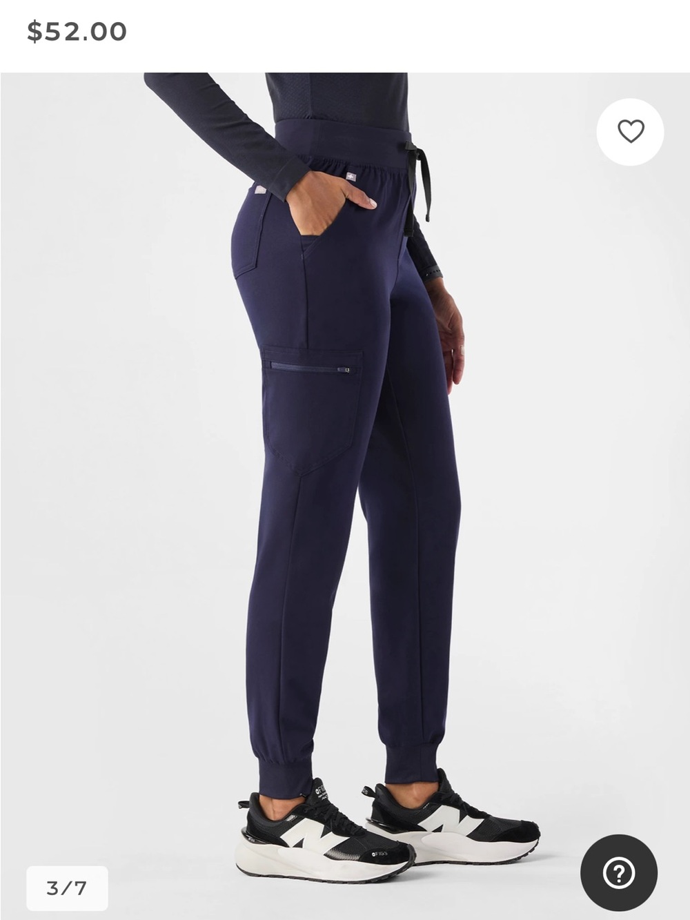 Figs Navy Zip Utility Joggers Petite